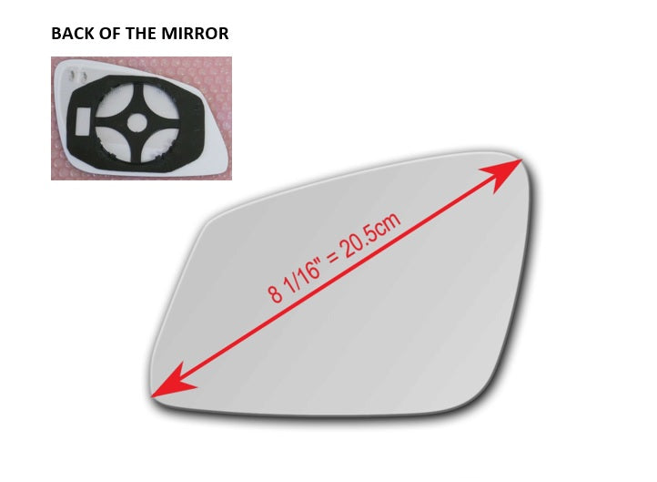 Heated Mirror Glass with Plastic Backing Plate Attached for BMW F10 F11 535i 2010 - 2016
